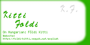 kitti foldi business card